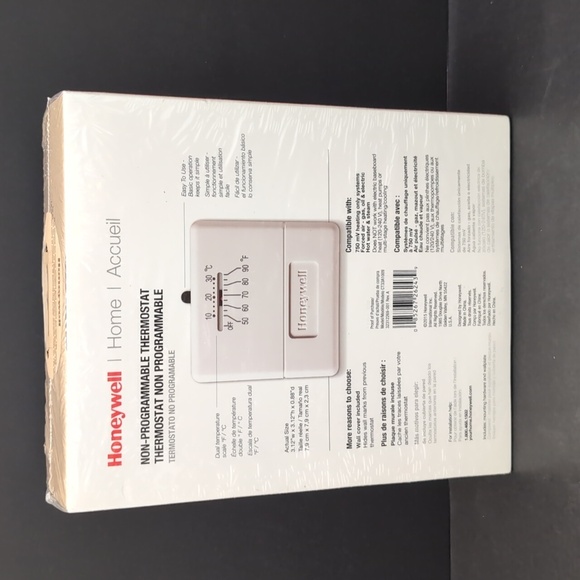 Honey Well Home, Non- Programmable Thermostat,New In Box. - Picture 3 of 4